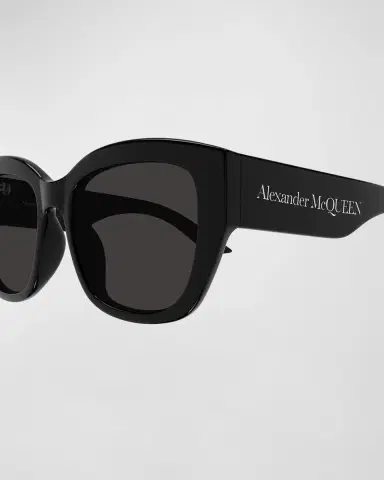 Alexander McQueen Logo Acetate Butterfly Sunglasses | Thumbnail 2