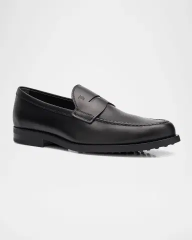 Tod's Men's Leather Moccasin Penny Loafers | Thumbnail 2 Tod's Men's Leather Moccasin Penny Loafers | Thumbnail 2