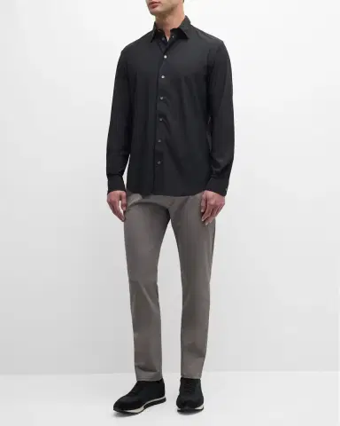 Emporio Armani Men's Nylon-Stretch Sport Shirt | Thumbnail 2 Emporio Armani Men's Nylon-Stretch Sport Shirt | Thumbnail 2