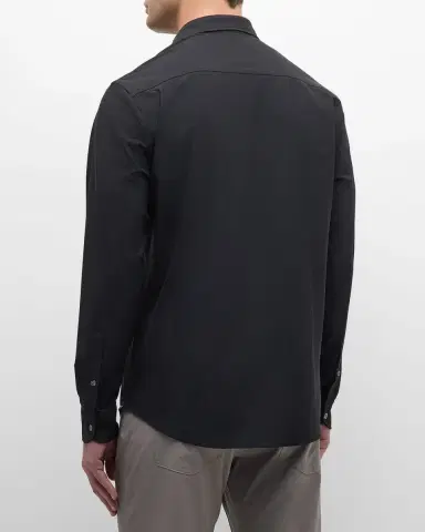Emporio Armani Men's Nylon-Stretch Sport Shirt | Thumbnail 3 Emporio Armani Men's Nylon-Stretch Sport Shirt | Thumbnail 3