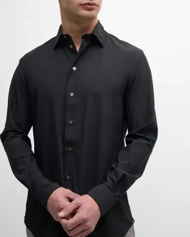 Emporio Armani Men's Nylon-Stretch Sport Shirt | Thumbnail 6 Emporio Armani Men's Nylon-Stretch Sport Shirt | Thumbnail 6