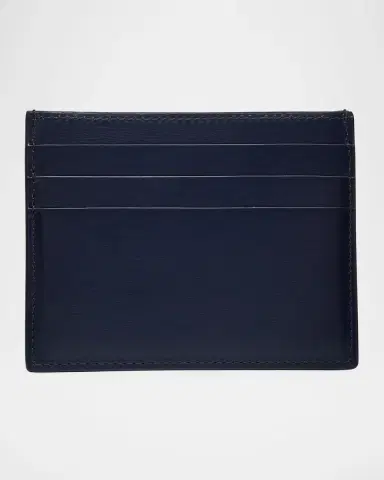 Ferragamo Men's Classic Hammered Leather Card Holder | Thumbnail 4