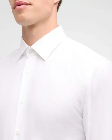 BOSS Men's Slim-Fit Textured Organic Cotton Dress Shirt | Thumbnail 4 BOSS Men's Slim-Fit Textured Organic Cotton Dress Shirt | Thumbnail 4