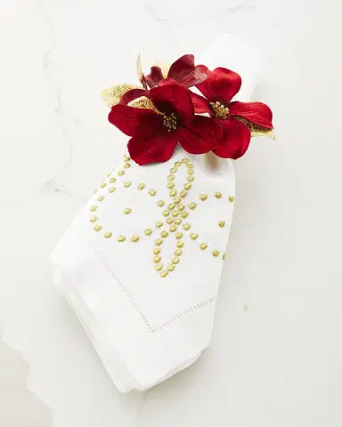 Deborah Rhodes Henna Embroidered Napkins, Set of 4 | Thumbnail 2