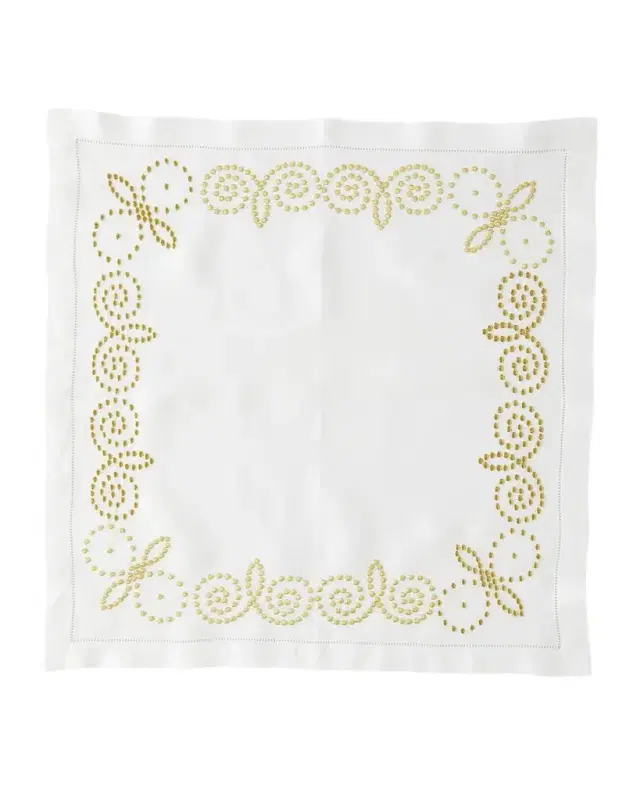 Deborah Rhodes Henna Embroidered Napkins, Set of 4