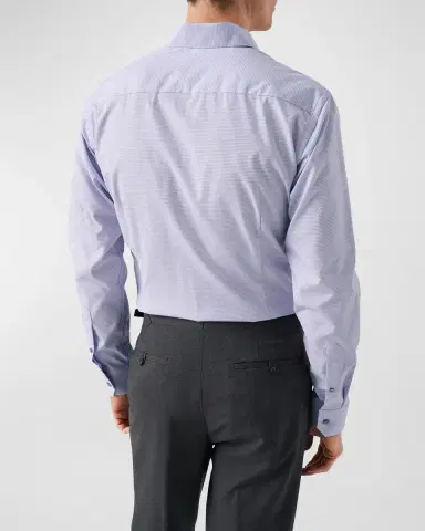 Eton Men's Contemporary Fit Elevated Pique Dress Shirt | Thumbnail 3 Eton Men's Contemporary Fit Elevated Pique Dress Shirt | Thumbnail 3