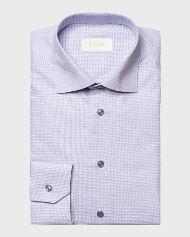 Eton Men's Contemporary Fit Elevated Pique Dress Shirt | Thumbnail 4 Eton Men's Contemporary Fit Elevated Pique Dress Shirt | Thumbnail 4