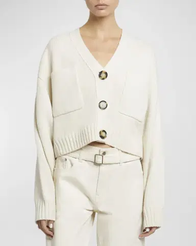 Proenza Schouler Sofia Crop Cashmere-Wool Cardigan | Thumbnail 4