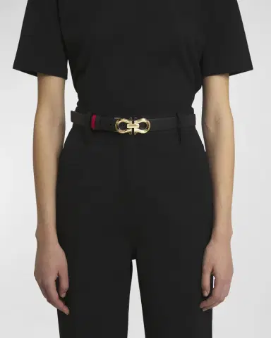 Ferragamo Gancio Contour Reversible Leather Belt | Thumbnail 2 Ferragamo Gancio Contour Reversible Leather Belt | Thumbnail 2