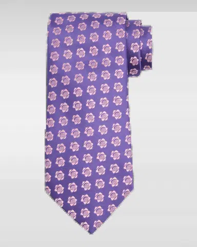 Charvet Men's Silk Floral Jacquard Tie | Thumbnail 2