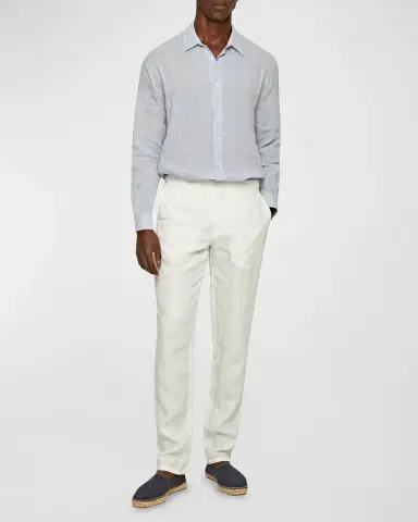 Orlebar Brown Men's Griffon Tailored Linen Pants | Thumbnail 2