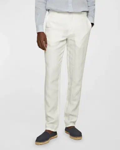 Orlebar Brown Men's Griffon Tailored Linen Pants | Thumbnail 4