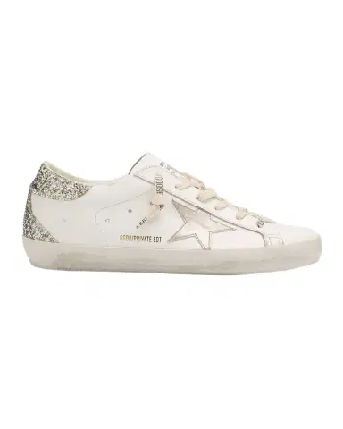Golden Goose Super-Star Glitter Leather Low-Top Sneakers | Thumbnail 1 Golden Goose Super-Star Glitter Leather Low-Top Sneakers | Thumbnail 1