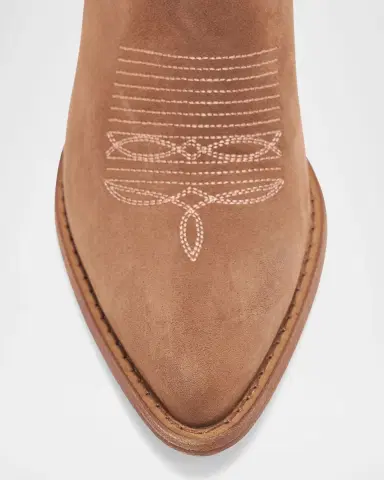 Partlow Leigh Anne Suede Western Ankle Booties | Thumbnail 3
