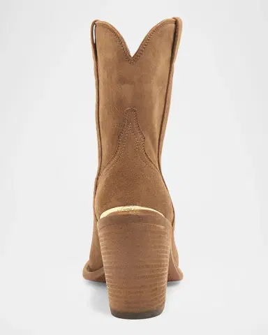 Partlow Leigh Anne Suede Western Ankle Booties | Thumbnail 4