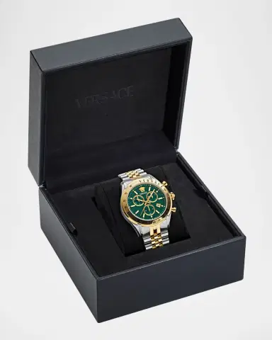 Versace Chrono Master Two-Tone Bracelet Watch, 44mm | Thumbnail 5