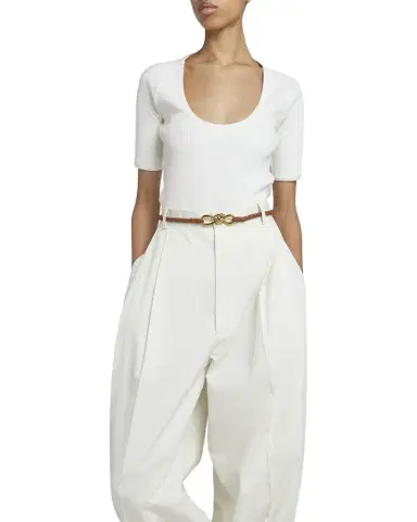 Bottega Veneta Intrecciato Braided Nappa Leather Belt | Thumbnail 1