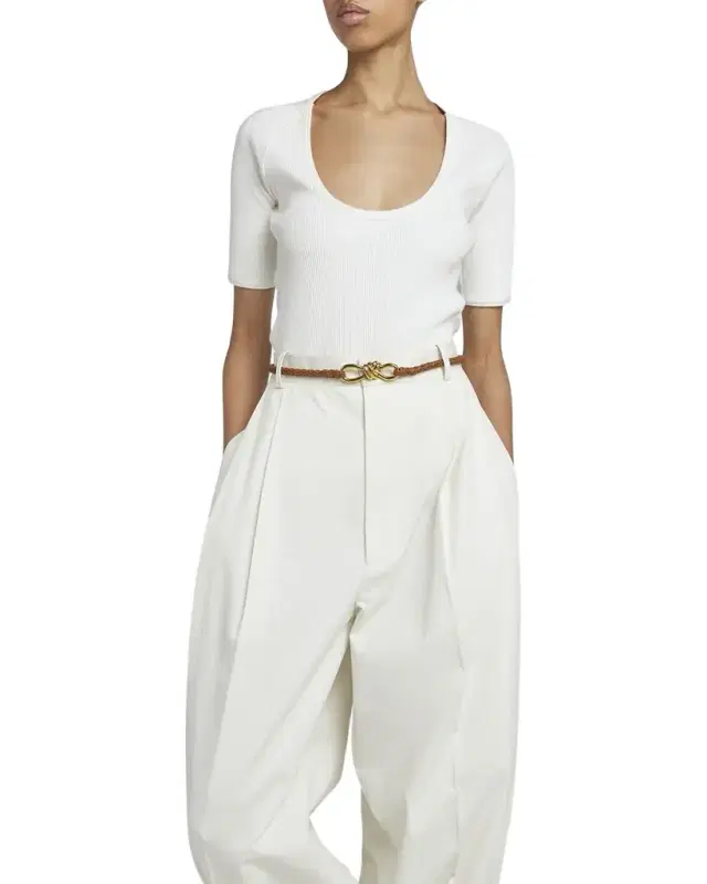 Intrecciato Braided Nappa Leather Belt