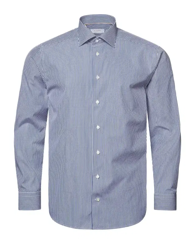 Men 's Contemporary Fit Bengal Stripe Elevated Poplin Shirt