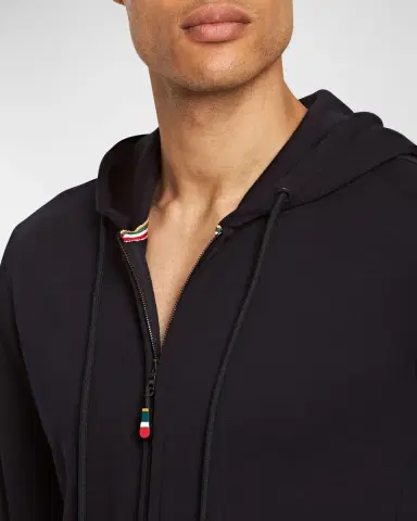 Orlebar Brown Men's Mathers Wool Zip Hoodie | Thumbnail 4