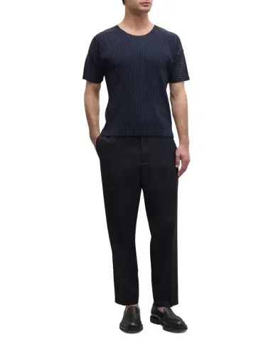 Homme Plissé Issey Miyake Men 's Basics Short-Sleeve Pleated Shirt | Thumbnail 1 Homme Plissé Issey Miyake Men 's Basics Short-Sleeve Pleated Shirt | Thumbnail 1