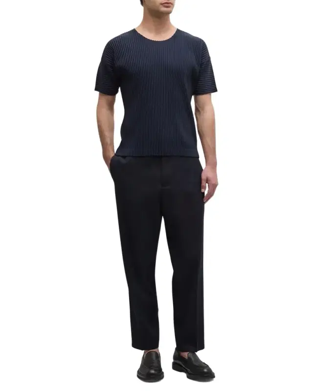Homme Plisse Issey Miyake Men 's Basics Short-Sleeve Pleated Shirt