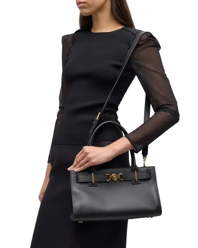 Medusa 95 Large Leather Tote Bag