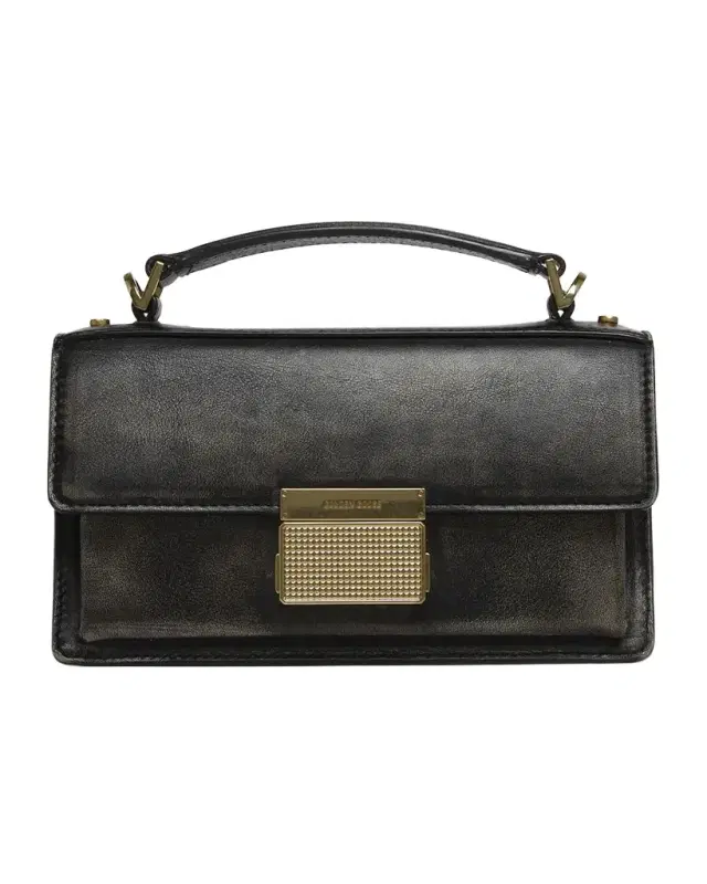 Golden Goose Venezia Small Flap Distressed Leather Crossbody Bag