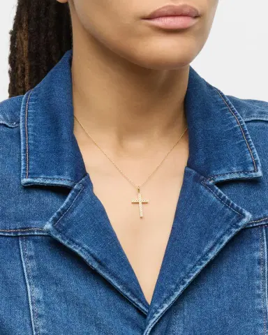 Jennifer Meyer Large Diamond Cross Necklace | Thumbnail 2 Jennifer Meyer Large Diamond Cross Necklace | Thumbnail 2