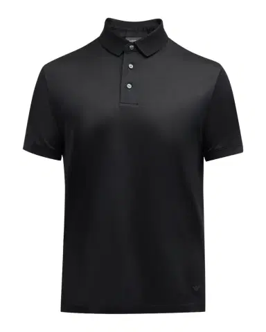 Emporio Armani Men's Solid Jersey-Stretch Polo Shirt | Thumbnail 1 Emporio Armani Men's Solid Jersey-Stretch Polo Shirt | Thumbnail 1