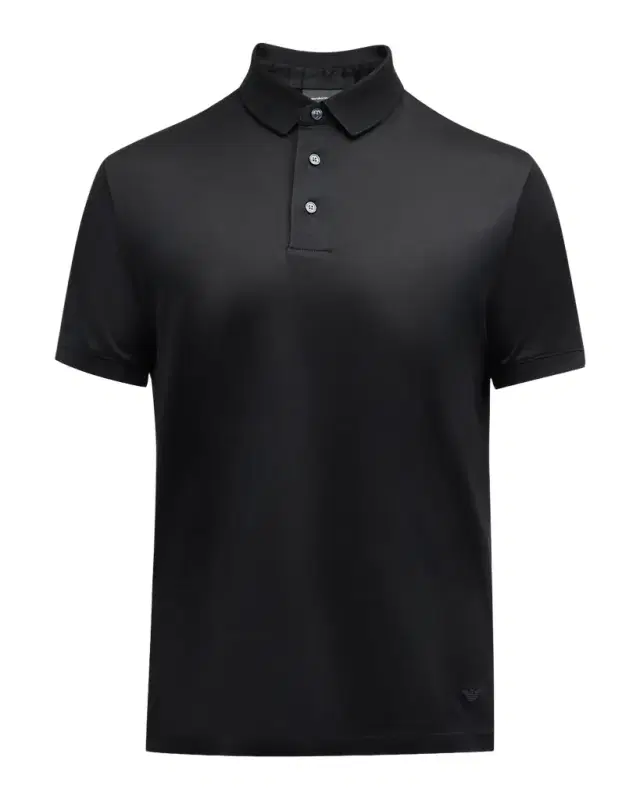 Men 's Solid Jersey-Stretch Polo Shirt