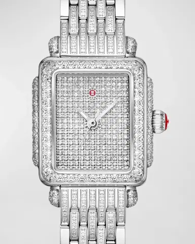 Michele Special Edition Deco Mini Stainless Steel Pave Diamond Watch | Thumbnail 3 Michele Special Edition Deco Mini Stainless Steel Pave Diamond Watch | Thumbnail 3