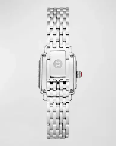 Michele Special Edition Deco Mini Stainless Steel Pave Diamond Watch | Thumbnail 4 Michele Special Edition Deco Mini Stainless Steel Pave Diamond Watch | Thumbnail 4