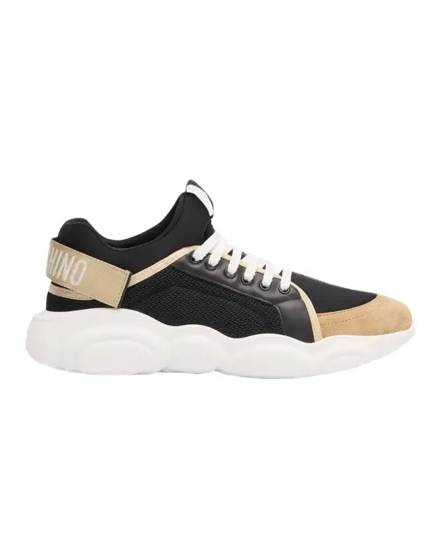 Moschino Men 's Teddy-Sole Mixed-Media Fashion Sneakers