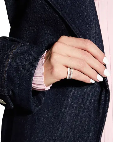 Boucheron Quatre 18K White & Pink Gold White Edition Ring | Thumbnail 4