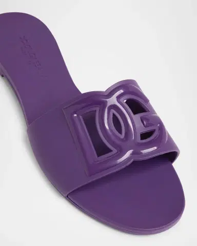 Dolce & Gabbana Cut-Out DG Rubber Sandals | Thumbnail 5