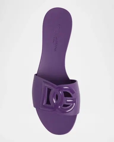 Dolce & Gabbana Cut-Out DG Rubber Sandals | Thumbnail 6