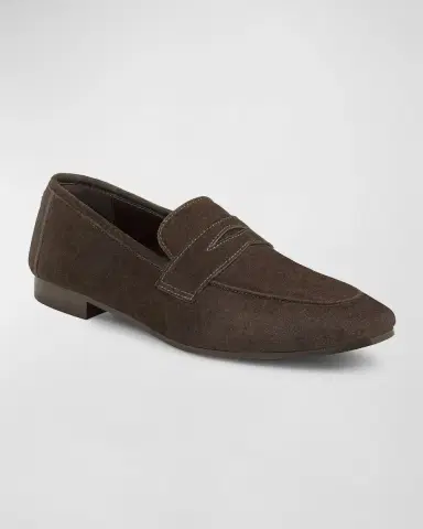 Bougeotte Flaneur Suede Penny Loafers | Thumbnail 2