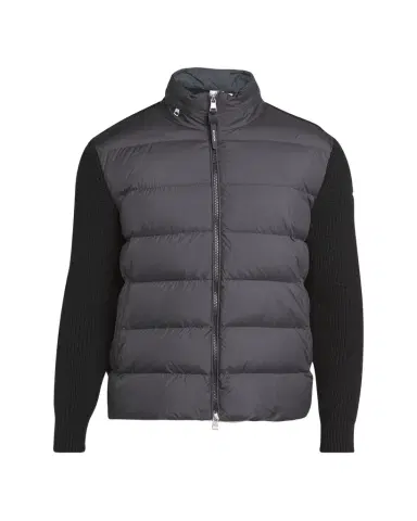 Moncler Men's Wool Knit Padded Jacket With Hood | Thumbnail 1 Moncler Men's Wool Knit Padded Jacket With Hood | Thumbnail 1