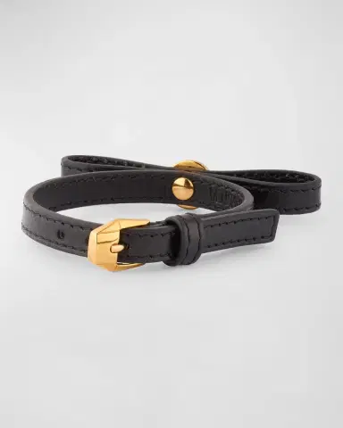 Versace Medusa Greca Leather Bracelet | Thumbnail 4