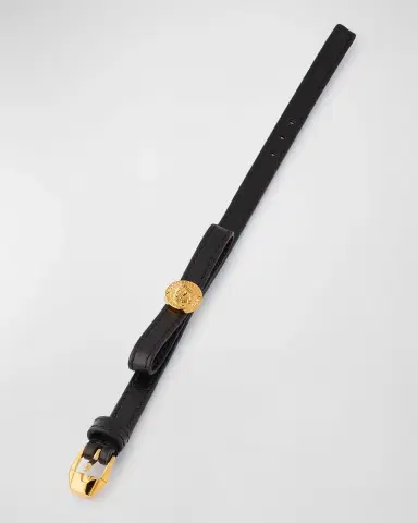 Versace Medusa Greca Leather Bracelet | Thumbnail 6