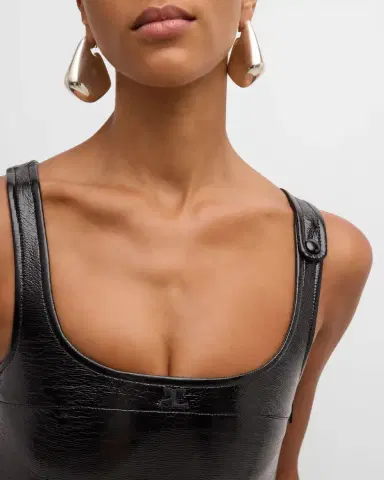 Courrèges Re-Edition A-Line Vinyl Mini Dress | Thumbnail 5 Courrèges Re-Edition A-Line Vinyl Mini Dress | Thumbnail 5