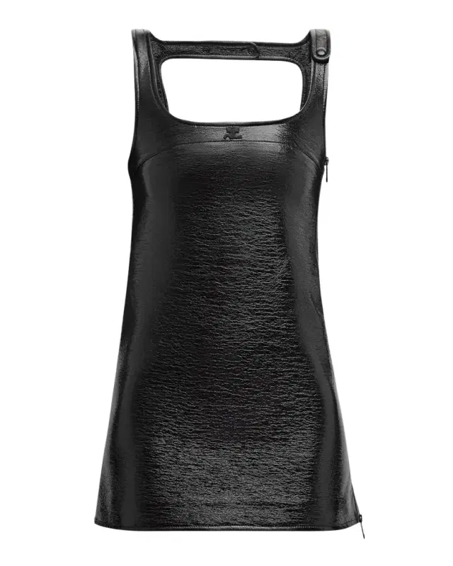 Courreges Re-Edition A-Line Vinyl Mini Dress
