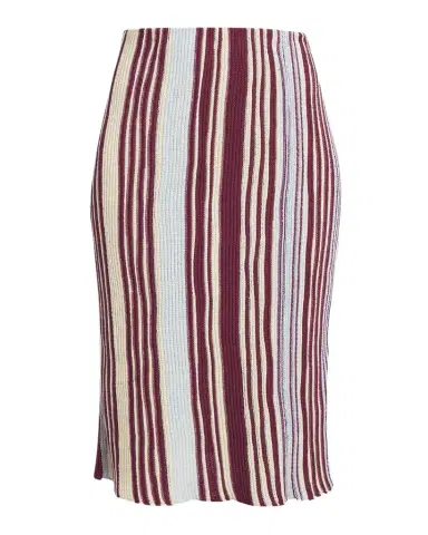 Bottega Veneta Stripe Rib Linen Midi Skirt | Thumbnail 1 Bottega Veneta Stripe Rib Linen Midi Skirt | Thumbnail 1