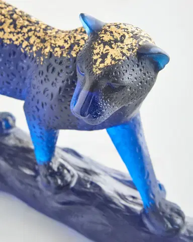 Daum Leopard Leaded Crystal Statue | Thumbnail 2 Daum Leopard Leaded Crystal Statue | Thumbnail 2