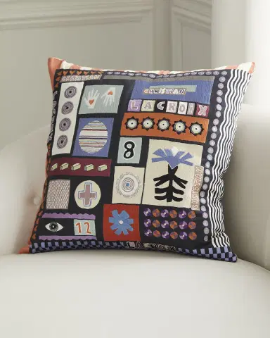 Christian Lacroix Bloc Note Mosaique Cushion | Thumbnail 1 Christian Lacroix Bloc Note Mosaique Cushion | Thumbnail 1