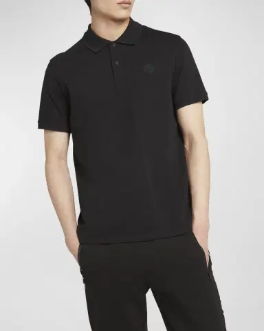 Moncler Men's Logo Cotton Pique Polo | Thumbnail 6