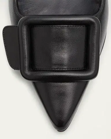 Manolo Blahnik Maysale Leather Buckle Kitten Pumps | Thumbnail 10 Manolo Blahnik Maysale Leather Buckle Kitten Pumps | Thumbnail 10