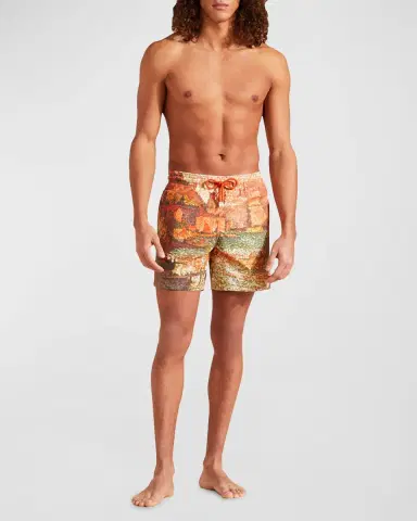 Vilebrequin Men's Impressionist Swim Trunks | Thumbnail 3 Vilebrequin Men's Impressionist Swim Trunks | Thumbnail 3