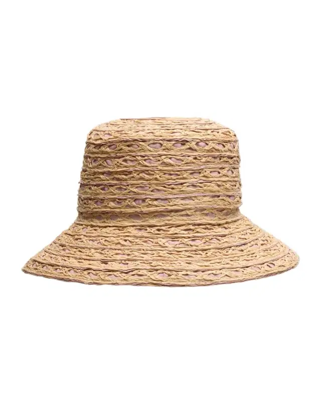 Ida Grosgrain & Straw Bucket Hat
